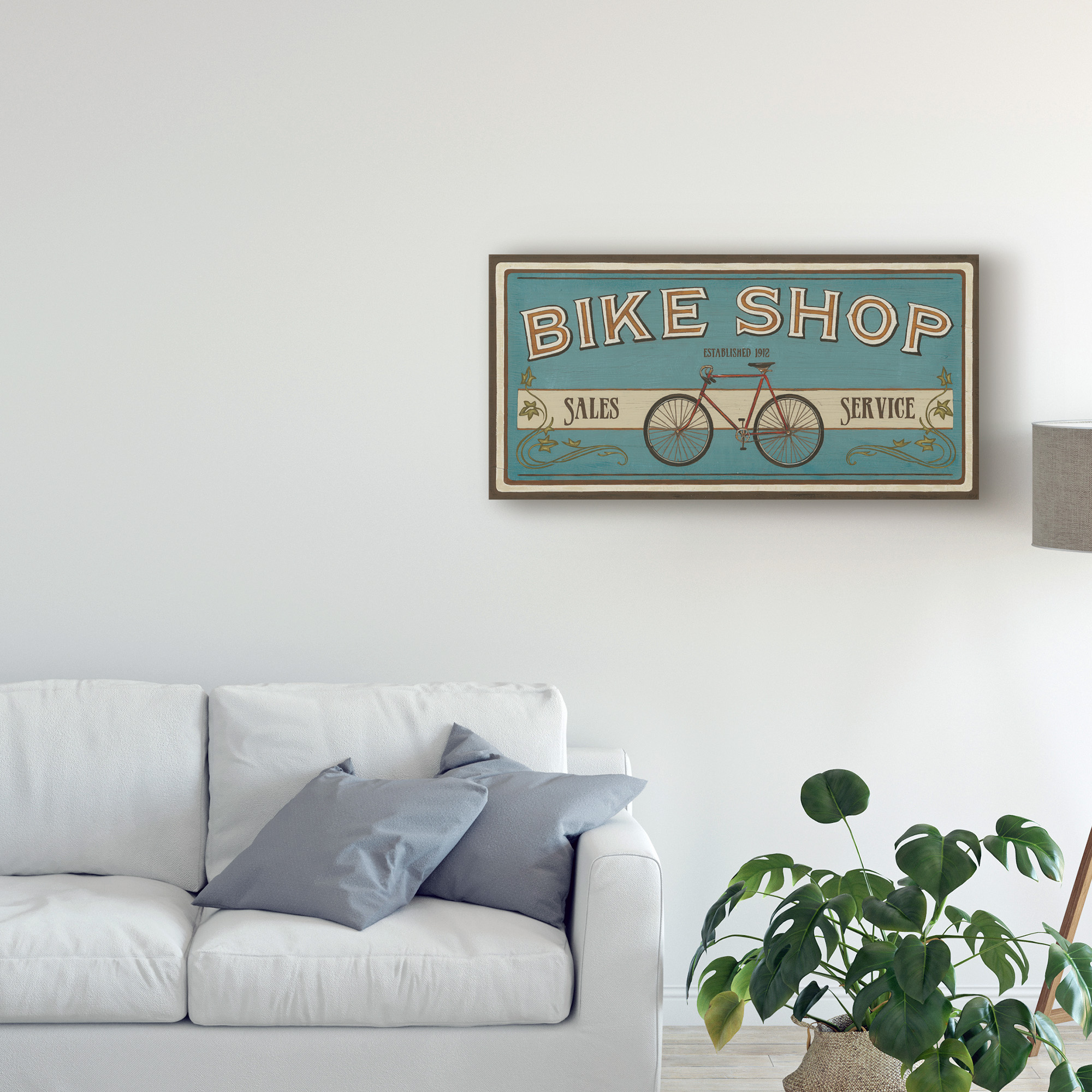 Trademark Fine Art 'Bike Shop I' Canvas Art by June Erica Vess