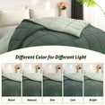 thumbnail image 5 of Comforter Full All Season Down Alternative, Cooling Quilted Duvet Insert, Bed Comforter with Corner Tabs, Washable Hypoallergenic Reversible Quilt, Dark Green/Sage Green, 5 of 8