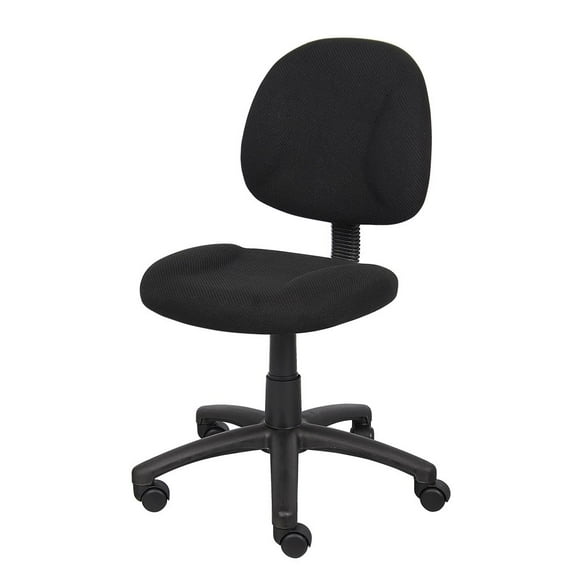 Starlight Canyon Home Black Armless Office Chair With Wheels, Ideal Desk Chair For Sewing Tasks