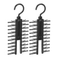 thumbnail image 1 of Percha Para Almacenamiento De Corbatas, Bloqueo Seguro, Expansión En Forma De X, 2 Piezas, Gancho Giratorio Negro De 360 ​​​​, Estante Para Corbatas De Plástico Liviano Para, 1 of 7