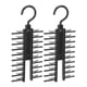 thumbnail image 2 of Perchero de plástico para corbatas, 2 unidades, para armario, con gancho giratorio de 360 grados, color negro, 2 of 15