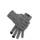 thumbnail image 2 of KAIYANG Conjunto de 3 gorros, bufandas y guantes, tejido elástico, calentador de cuello, guantes para pantalla táctil, color gris claro, 2 of 4