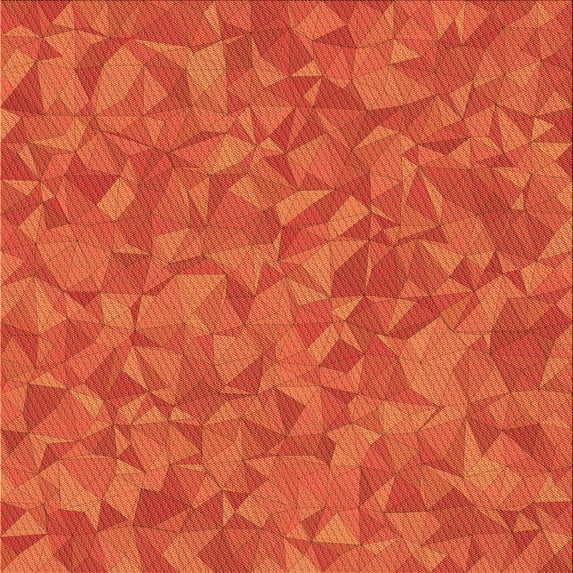 Ahgly Company Machine Washable Indoor Square Transitional Orange Red Orange Area Rugs, 8' Square