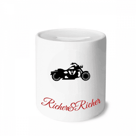 

Motorcycle Mechanical Outline Pattern Rich and Rich Bank Saving Box Coin