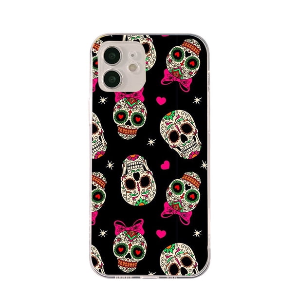Funda De Silicona TPU Compatible Con Motorola Moto E13 E22 E22I Edge 30 Fusion G52 G42 G32 G23 G22 MY-7 Calaveras De Colores