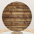 thumbnail image 2 of 6.5Ft(2M) Festive Wood Grain Round Backdrop for Outdoor Events: Perfect for Birthdays, Holidays, and Weddings - Easy to Install, 2 of 6