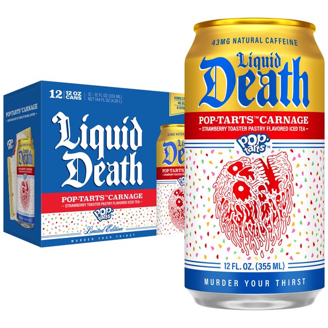 Té helado líquido Death Pop-Tarts Carnage, 355 ml (paquete de 12)