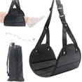 thumbnail image 1 of ytsrty BFTYHJKL Portable Airplane Footrest - Adjustable Height Travel Foot Hammock for Office  Home (Black) gtr, 1 of 5