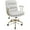 Grey, variant on KLASIKA Leather Home Office Desk Chair with Wheels & Armrest, Mid Back Swivel Adjustable Computer Chair for Living Bedroom Office, White/Gold/300LB