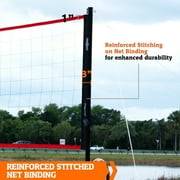 32-ft Outdoor Volleyball Net and Carrying Bag Set with Adjustable Steel Poles and Official Size Ball, Perfect for Parties by Hall of Games