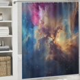 thumbnail image 6 of Orinice Galaxy Stars Clouds Bathroom Decor Set Colorful Luxurious Graphic Print Polyester Fabric Shower Curtain with Hooks 60x72, 6 of 7