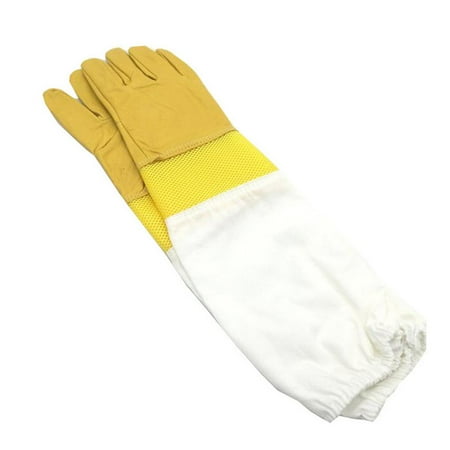 

Julam 1 Pair Beekeeping Gloves Durable Leather Beekeeper Gloves Safety Protection Breathable Mesh Material Practical Apiculture Supplies original