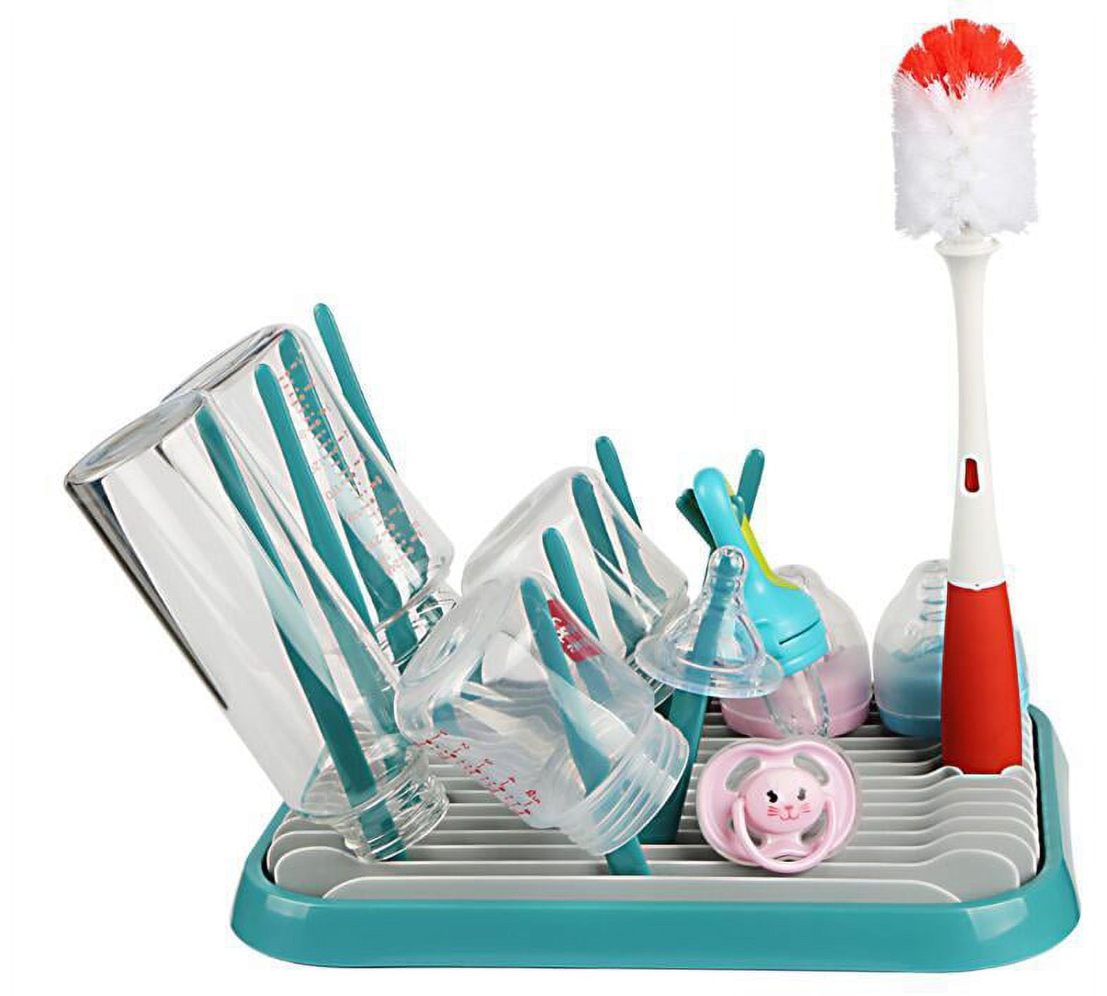 CradlePlanet Baby Bottles Drying Rack, BPA Free, Portable, BabyShower gift, White Color