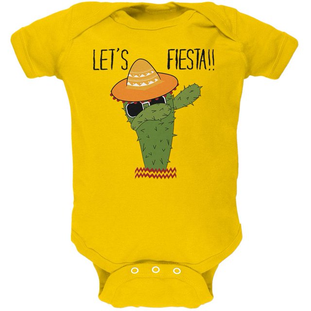 Cinco de Mayo Dabbing Cactus Let's Fiesta Party Doux Bébé une Pièce