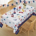 thumbnail image 3 of 4th of July Tablecloth Rectangle 60x84 Inches,America Patriotic Memorial Day Independence Day Table Cloth Washable Table Covers for Party Picnic Wedding Indoor and Outdoor Decorations, 3 of 7