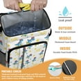 thumbnail image 2 of Travel Cooler Bag - White Cartoon Dinosaurs Skateboards Pattern Camping Beer Cooler Backpack with Bottle Opener- Waterproof Insulated Picnic Backpacks - Cooler Bag for Beach, 2 of 6