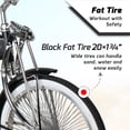 thumbnail image 7 of Tracer Hyena Beach Lowrider Cruiser Bikes, 20 inch Wheels, Hi-rise Handlebar, Coaster Brake, for Teen and Shorter Riders, Matte Black, 7 of 7
