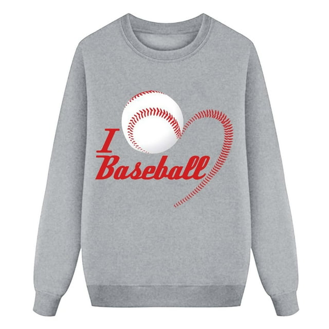 VBARHMQRT Sweat-Shirt Blanc à Col Rond pour Femmes Manches Longues Imprimé Amour Grande Taille Hoodie Ample