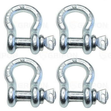 

GIRPON (Pack of 4) 1/2-inch Galvanized Forged Steel Anchor Shackle with Screw in Pin