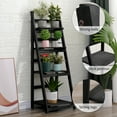 thumbnail image 6 of Fionafurn 4-Tier 44'' Ladder Shelf Bookshelf Bookcase Storage Display Plant Leaning Shelf Black, 6 of 11