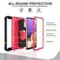 thumbnail image 2 of SaniMore for Samsung Galaxy A32 5G 6.5" 2021 Case with Hidden Bracket Rugged Heavy Duty Protective [Hard PC Back + Silicone Bumper] Shokcproof Anti-drop Tri-layer Htbird Shell, Black/Rose, 2 of 7