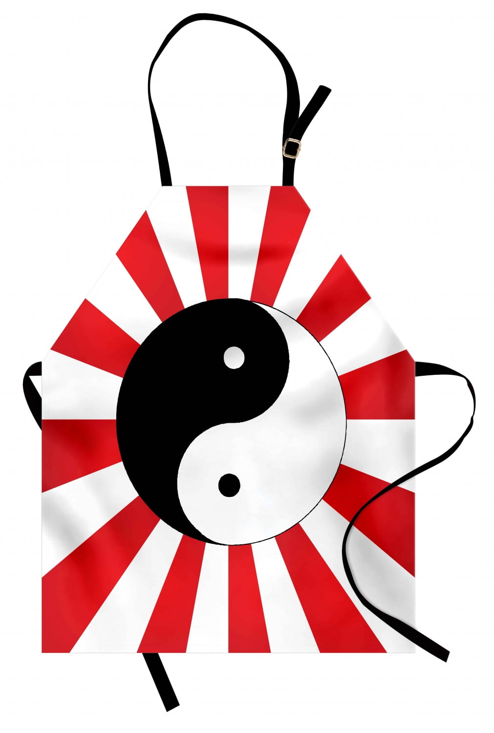 Ying Yang Apron Traditional Asian Themed Ying Yang on Chinese Rising ...