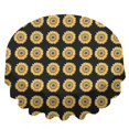 thumbnail image 2 of Sunflower and Grid Black Pattern Round Tablecloth 70"x70", Wrinkle Resistant Wipeable Table Cover for Kitchen Dining Room Picnic Patio and Party, 2 of 5