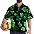thumbnail image 4 of Saint Patrick's Day Men's Short Sleeve Poplin Shirt, Casual Button Down Shirts, Printed Summer Beach Shirt, Unisex Casual Button Down Top, 4 of 6