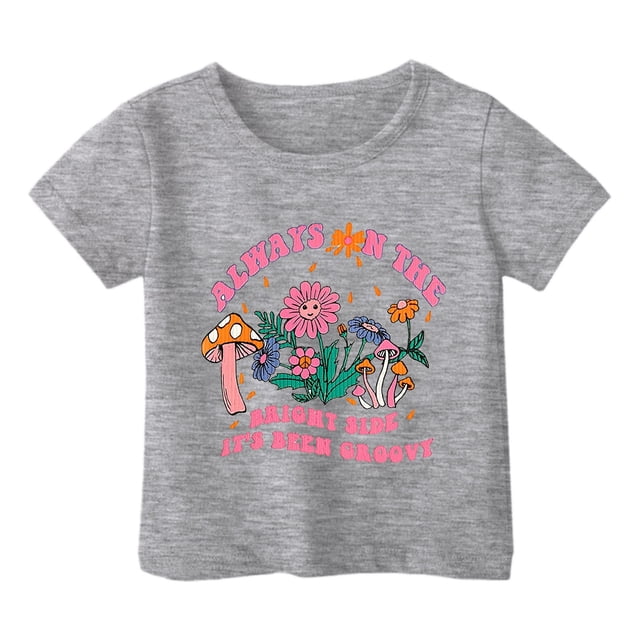 TZEWGL T-Shirts pour Infnat Imprimé Graphique Col Rond Manches Courtes Amples Vêtements pour Infants Taille 4-5T