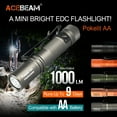 thumbnail image 3 of ACEBEAM Pokelit AA EDC Flashlight 1000 Lumens High CRI90 USB-C Rechargeable IP68 Small Pocket LED Flashlight for Everyday Carry, 3 of 9