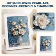 thumbnail image 2 of Gardjoe Framed Pearl Painting Kit with 12x17cm Canvas for DIY Floral Art Decor, 5D Diamond Craft Set for Adults, Beginner-Friendly Home Accent, 2 of 5