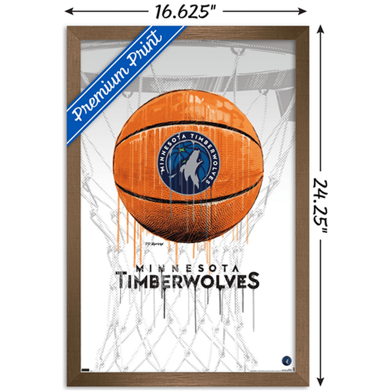NBA Minnesota Timberwolves - Drip Basketball 21 Wall Poster with Wooden  Magnetic Frame, 22.375 x 34