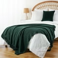 thumbnail image 5 of Forest Green Throw Blanket,Knitted Christmas Green Blanket for Couch Bed,Home Decor,60"x80", 5 of 8