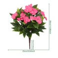 thumbnail image 2 of 1 Pcs Artificial Impatiens Flowers Bouquet Faux Impatiens Bushes For Outdoors Patio Garden Balcony Pot Hanging Basket Porch Decoration, 2 of 3