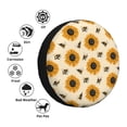 thumbnail image 4 of Sikiie Sunflowers And Bee PVC Leather Spare Tire Wheel Cover Spare Tire Cover, for Car Truck SUV Camper Trailer Universal Fit(14-17in)-16 inch, 4 of 6