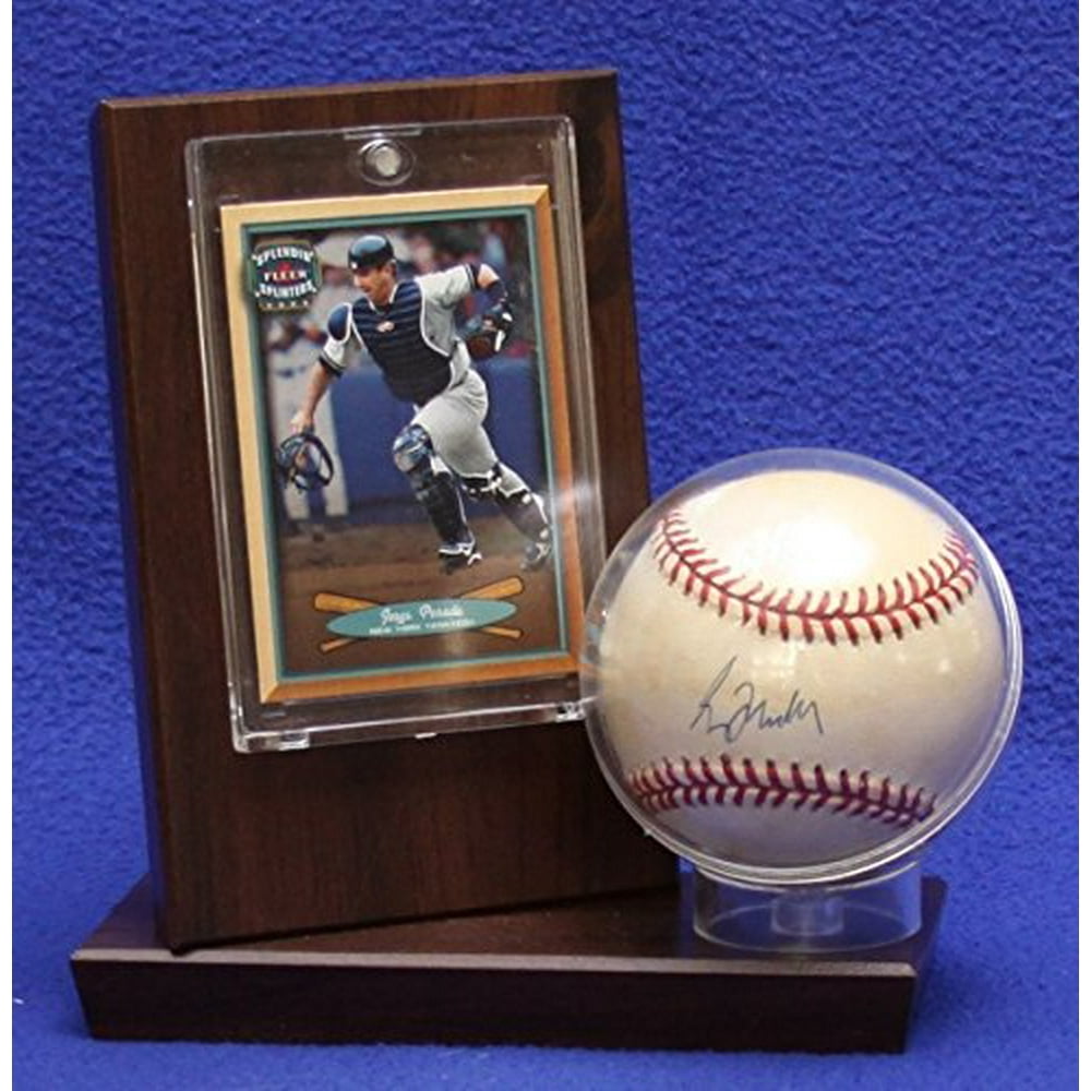 Baseball & Trading Card Personalized Wood and Acrylic Display Case with Cherry Finish Free