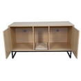 thumbnail image 5 of 25 Inches Cat Litter Box Enclosure for 2 Kittens,Hidden Litter Boxes Furniture with Cat Scratch Pad,Large Indoor Pet House with Double Room, Wooden TV Stand Side Table,Light Brown, 5 of 6