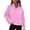 ZB Pink, variant on Sweatshirt for Women Solid Casual Half Zipper Stand Hoodless Sweatshirts with Pocket Hoodies for Women Pink S
