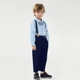 thumbnail image 4 of Gerichy Toddler Baby Boy Clothes Fall Winter Outfit, Boy Clothes Suit Gentleman Wedding Outfits Kids Formal Dress Shirt Bowtie Long Suspender Pants Overalls, 4 of 9