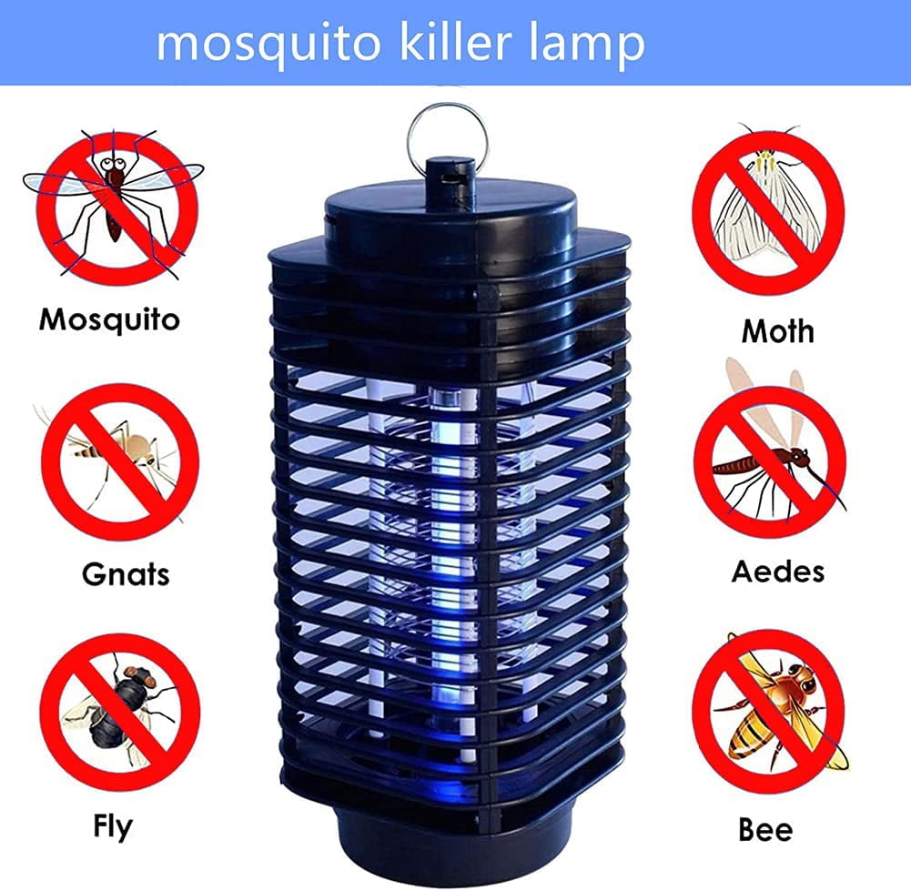 TIANLAIMEI Indoor & Outdoor 320 sq ft Electronic Bug Zapper, Black, 2 Count