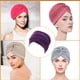 thumbnail image 2 of Envoltura de cabeza de estilo simple turbante ajustable atractiva pelos transpirables cuidados adornos de viernes turbantes de día de San Valentín para mujeres púrpura Inevent AP008223-01, 2 of 6