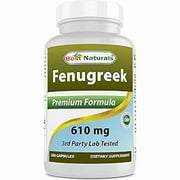 (2 pack) Best Naturals Fenugreek Seed 610 mg 180 Capsules