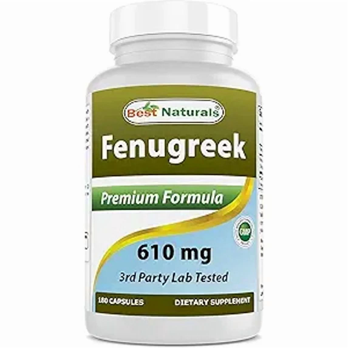 (3 pack) Best Naturals Fenugreek Seed 610 mg 180 Capsules
