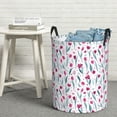 thumbnail image 5 of Picia Tulips Flowers Large Laundry Basket, Waterproof, Freestanding Laundry Hamper, Collapsible Tall Clothes Hamper with Extended Handles-Small, 5 of 8