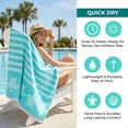 thumbnail image 6 of Unique Bargains Quick Dry Sand Free Stripe Animals Beach Towel Mint Green 55" x 28", 6 of 8