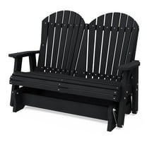 Wildridge Heritage Double Glider, Black, Outdoor Weather Resistant Poly Patio Furniture