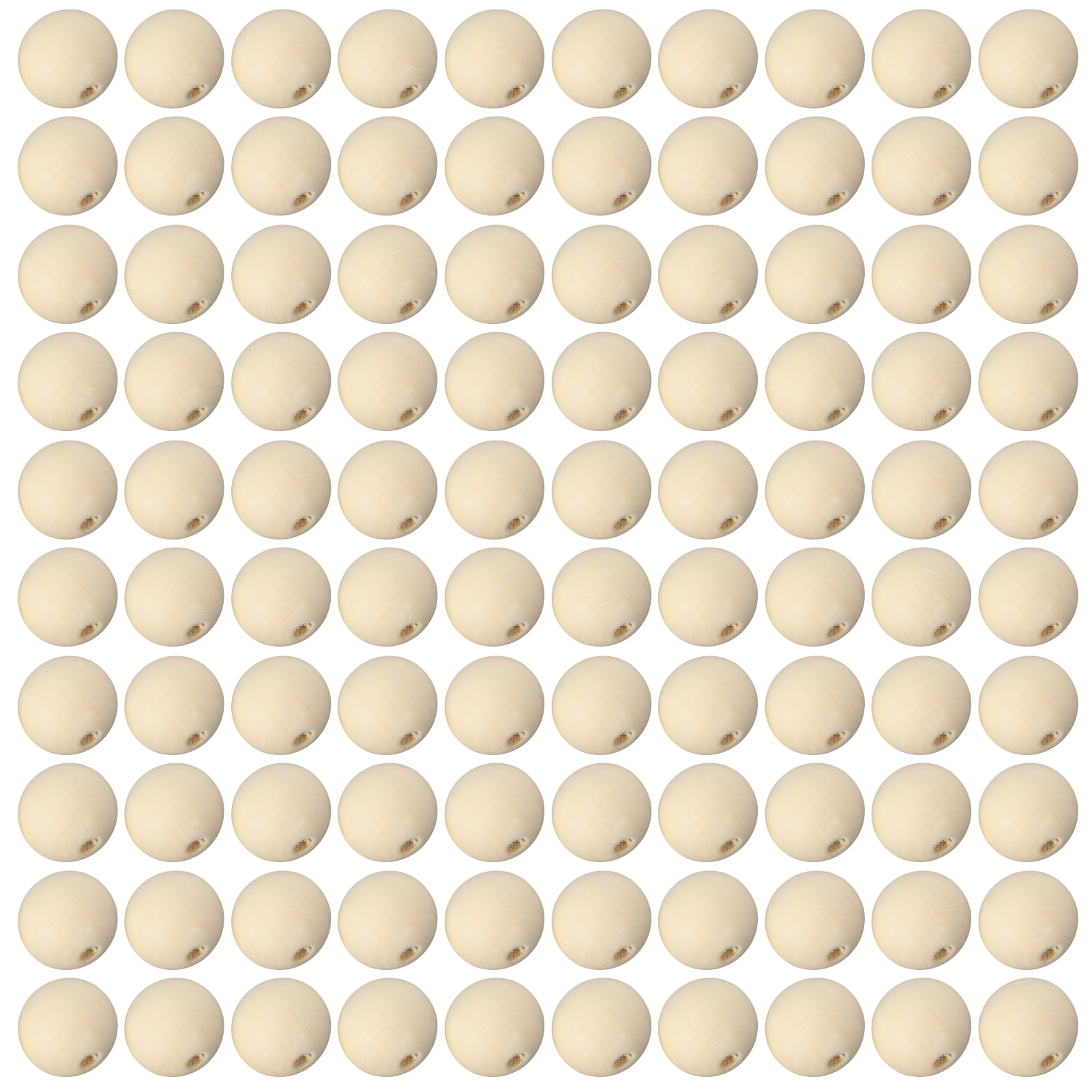 Zerodis 100x 25MM Wooden Beads Round Decor Wood Beads For Jewelry Making DIY Crafting