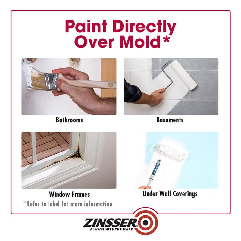 Zinsser Mold Killing Interior/Exterior Primer, White, 5 Gal. 276088