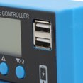 thumbnail image 3 of Controlador de panel solar de 12 V 24 V pantalla LCD controlador de carga fotovoltaica con conectores azul, 3 of 8