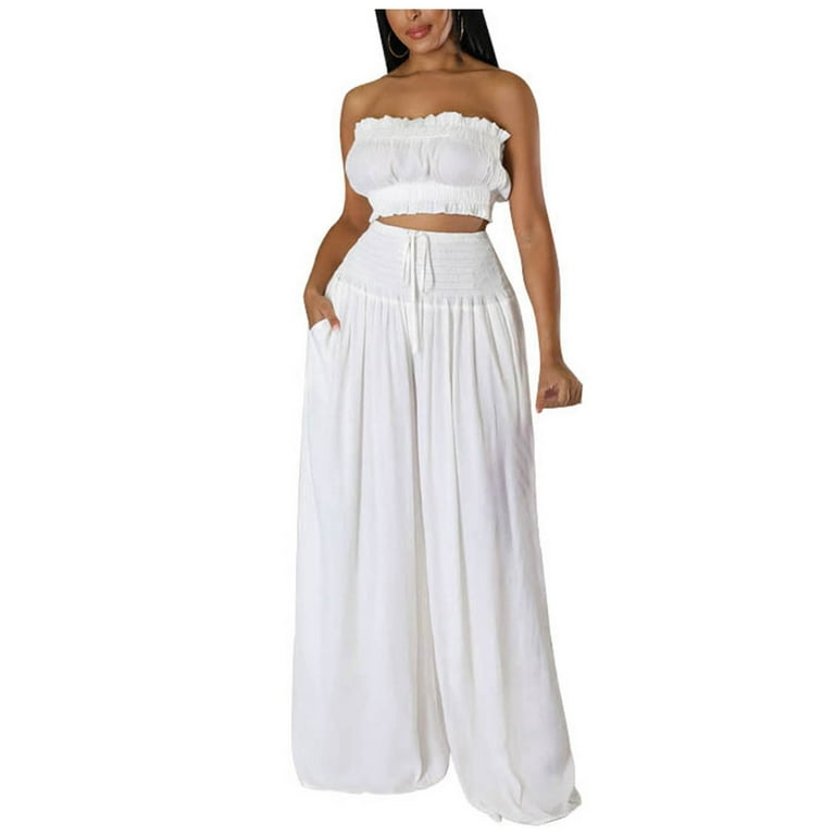 Women's Stylish Casual Solid Color Personality Strapless Pantsuit Homecoming  Suits for Women Suit Pants Pant Suits for Women Casual Winter Gear Women  Rompers And Jumpsuits for Women plus Size Jumpsuit - Walmart.com